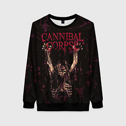 Свитшот женский Cannibal Corpse Skeleton, цвет: 3D-черный