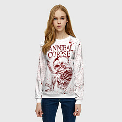 Свитшот женский Cannibal Corpse, цвет: 3D-белый — фото 2