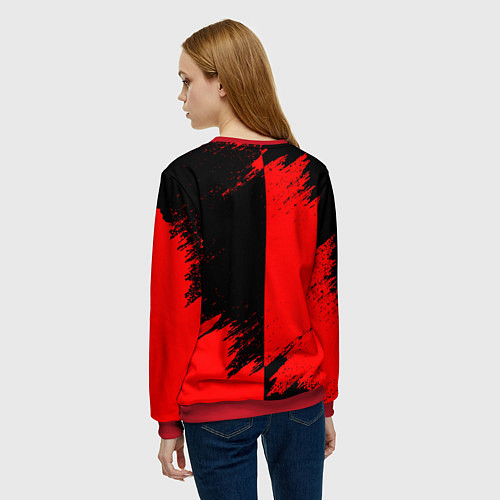 Женский свитшот YAMAHA ЯМАХА / 3D-Красный – фото 4