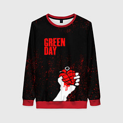 Свитшот женский Green day, цвет: 3D-красный