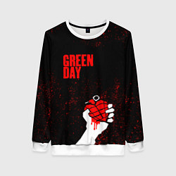 Свитшот женский Green day, цвет: 3D-белый