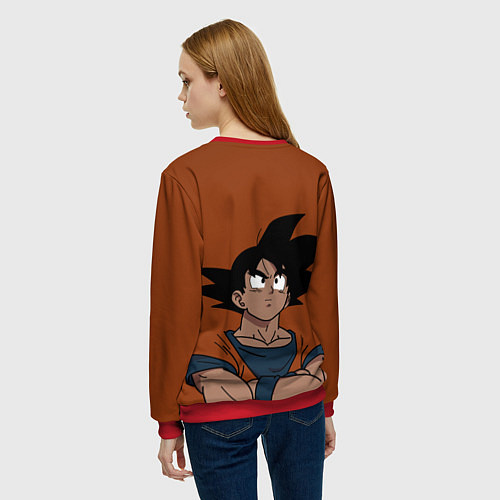 Женский свитшот DRAGON BALL ДРАГОН БОЛЛ / 3D-Красный – фото 4