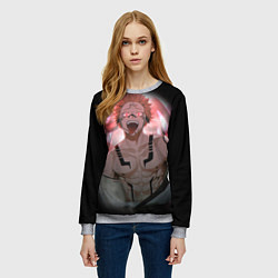 Свитшот женский МАГИЧЕСКАЯ БИТВА SUKUNA, цвет: 3D-меланж — фото 2