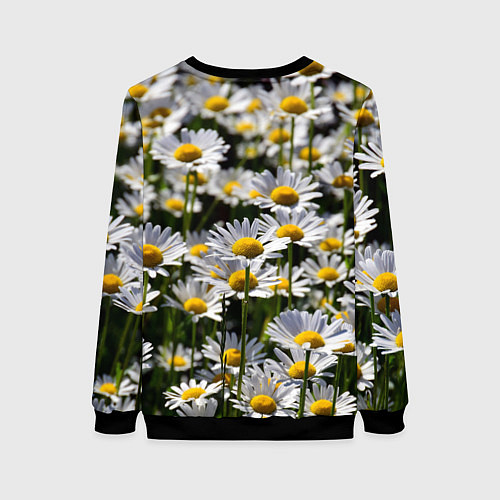 Женский свитшот Ромашки / 3D-Черный – фото 2