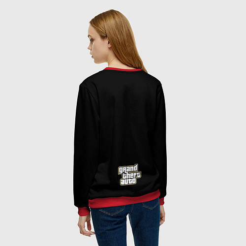 Женский свитшот Клод GTA 3 / 3D-Красный – фото 4