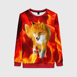 Свитшот женский Fire Fox, цвет: 3D-красный