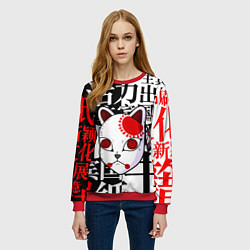 Свитшот женский МАСКА ТАНДЖИРО КАМАДО, цвет: 3D-красный — фото 2
