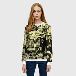 Свитшот женский РОК КУМИРЫ, цвет: 3D-белый — фото 2