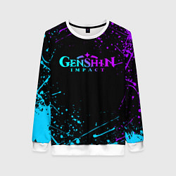 Женский свитшот GENSHIN IMPACT NEON LOGO