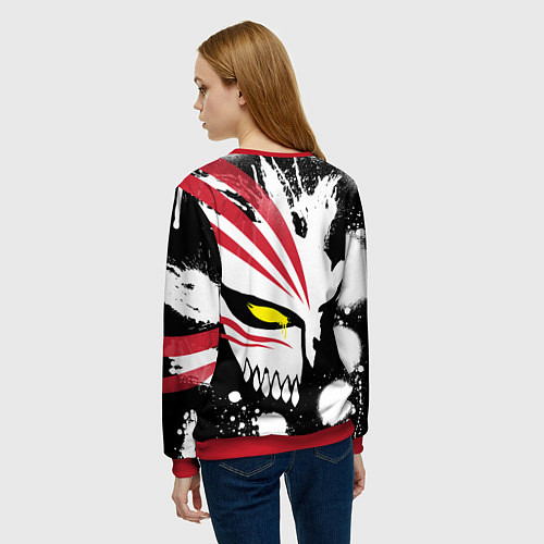 Женский свитшот БЛИЧ МАСКА ИЧИГО ПУСТОГО / 3D-Красный – фото 4