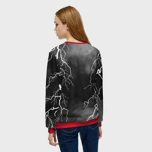 Женский свитшот СЕКТОР ГАЗА ЖИЗНИ ПО КАЙФУ / 3D-Красный – фото 4