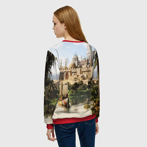 Женский свитшот Принц Персии классика / 3D-Красный – фото 4
