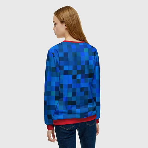 Женский свитшот Geometry Dash / 3D-Красный – фото 4