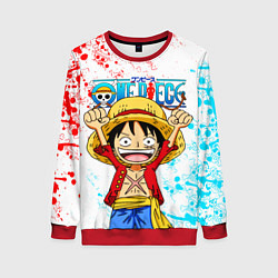 Свитшот женский ONE PIECE ВАН ПИС GLITCH, цвет: 3D-красный