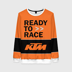 Свитшот женский KTM READY TO RACE Z, цвет: 3D-белый