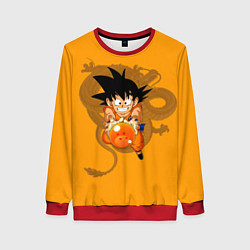 Свитшот женский Kid Goku, цвет: 3D-красный