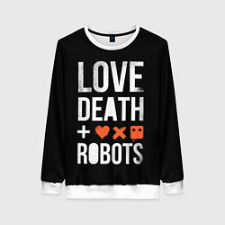 Свитшот женский Love Death Robots, цвет: 3D-белый