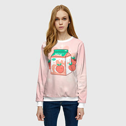 Свитшот женский Персиковое молоко в коробке, цвет: 3D-белый — фото 2