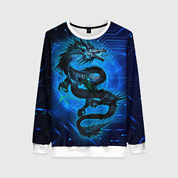 Свитшот женский Кибер-Dragon, цвет: 3D-белый