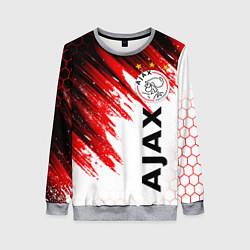 Свитшот женский FC AJAX AMSTERDAM ФК АЯКС, цвет: 3D-меланж