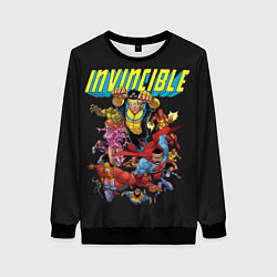 Свитшот женский Неуязвимый Invincible, цвет: 3D-черный