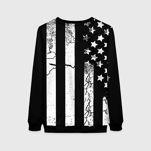 Женский свитшот ЗВЕЗДНО-ПОЛОСАТЫЙ / 3D-Черный – фото 2