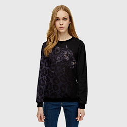 Свитшот женский Леопард, цвет: 3D-черный — фото 2