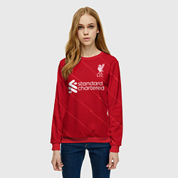 Свитшот женский Мане Ливерпуль форма 20212022, цвет: 3D-красный — фото 2