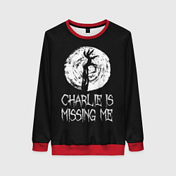 Свитшот женский Charlie is missing me, цвет: 3D-красный