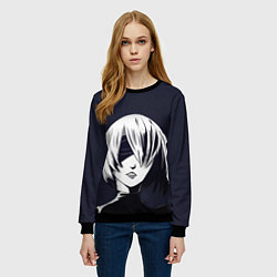 Свитшот женский Nier Automata 2B Z, цвет: 3D-черный — фото 2