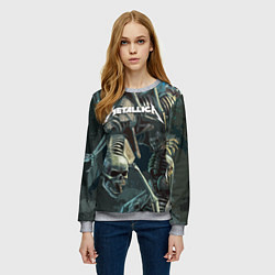 Свитшот женский Metallica Metal Skull, цвет: 3D-меланж — фото 2