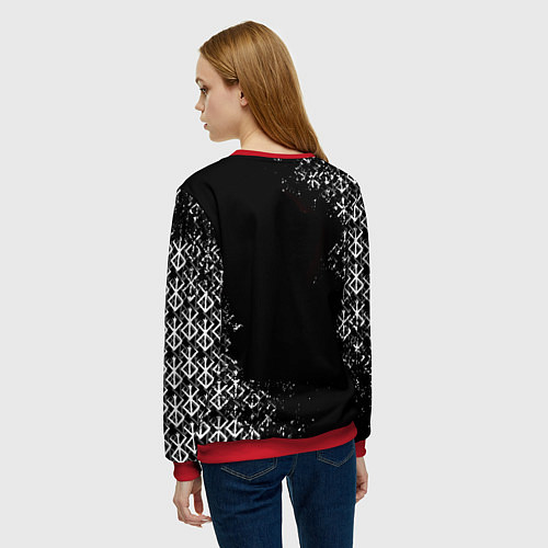 Женский свитшот БЕРСЕРК глаз / 3D-Красный – фото 4