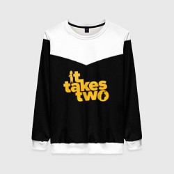 Свитшот женский It takes two Logo Z, цвет: 3D-белый