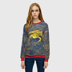 Свитшот женский Лягушка, цвет: 3D-красный — фото 2