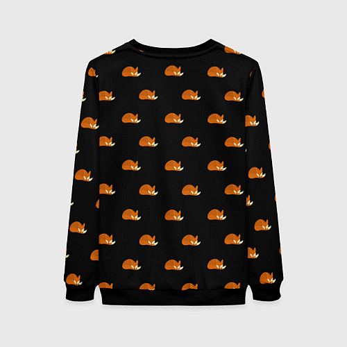 Женский свитшот Лисы / 3D-Черный – фото 2