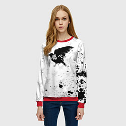 Свитшот женский Лозунг Карасуно ворон Haikyu!!, цвет: 3D-красный — фото 2