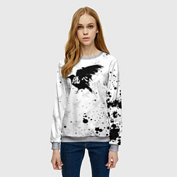 Свитшот женский Лозунг Карасуно ворон Haikyu!!, цвет: 3D-меланж — фото 2