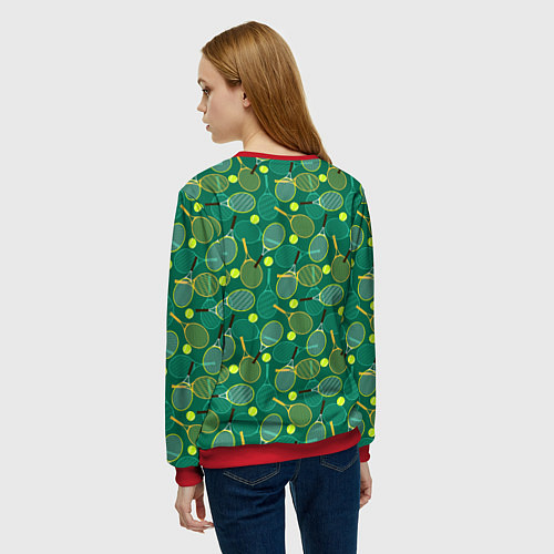 Женский свитшот Большой Теннис / 3D-Красный – фото 4