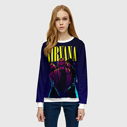 Свитшот женский Nirvana Neon, цвет: 3D-белый — фото 2