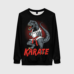 Свитшот женский KARATE T-REX, цвет: 3D-черный