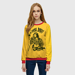 Свитшот женский Я тут, детка, цвет: 3D-красный — фото 2