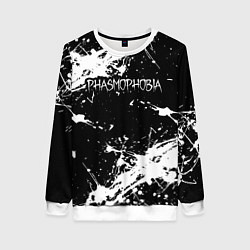 Свитшот женский Phasmophobia краска, цвет: 3D-белый
