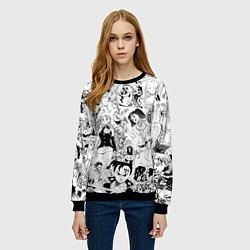 Свитшот женский Семь смертных грехов, манга, цвет: 3D-черный — фото 2