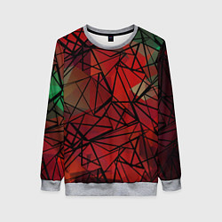 Свитшот женский Абстрактный геометрический, цвет: 3D-меланж