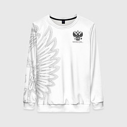 Свитшот женский Russia MSKSide - Colorless, цвет: 3D-белый