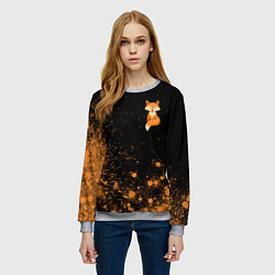 Свитшот женский Foxy - Paint, цвет: 3D-меланж — фото 2