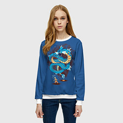 Свитшот женский Gyarados, цвет: 3D-белый — фото 2