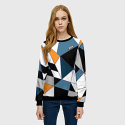 Свитшот женский Геометрический узор, цвет: 3D-черный — фото 2