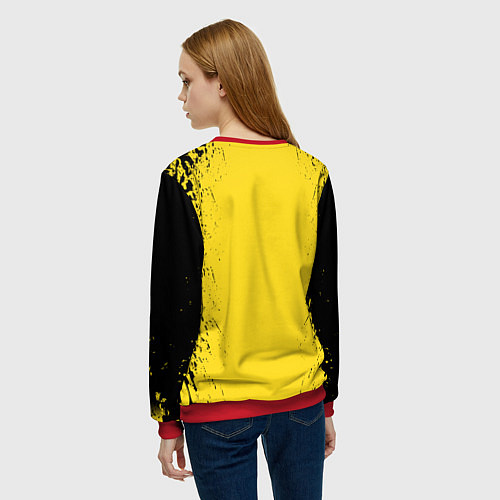 Женский свитшот CYBERPUNK 2077 КИБЕРПАНК 2077 / 3D-Красный – фото 4