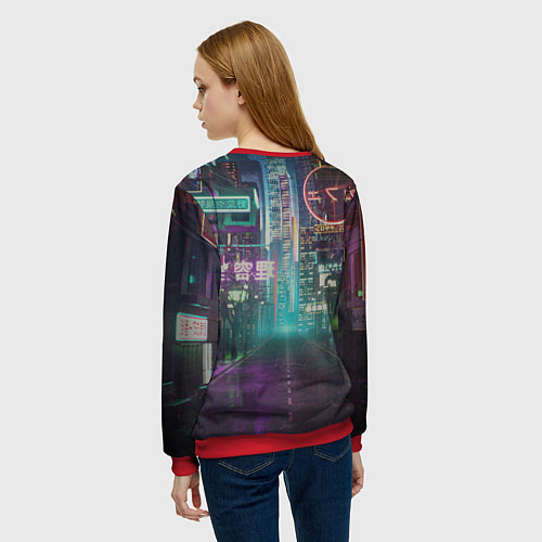Женский свитшот Neon Tokyo / 3D-Красный – фото 4